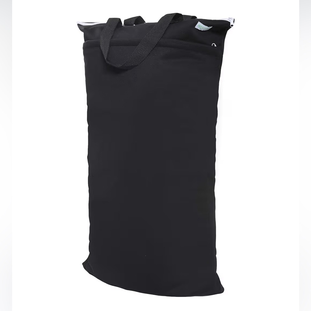 Large Reusable Hanging Wet Dry Cloth Diaper Bag (Black)